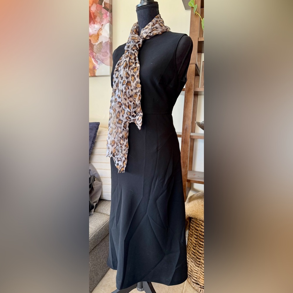 Calvin Klein Black Sleeveless Midi Dress